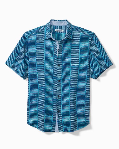 Bamboo Beach Stripe IslandZone® Camp Shirt