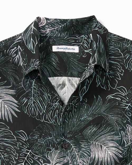 Luminescent Fronds Silk Long-Sleeve Shirt