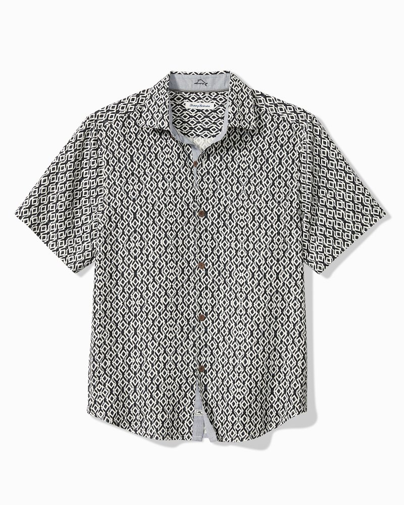 Diamond Tides Silk Camp Shirt