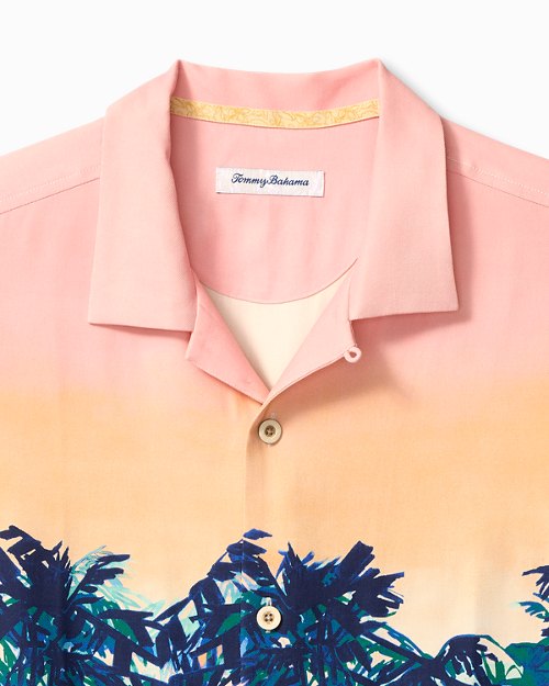 Palm Sunrise Silk Camp Shirt