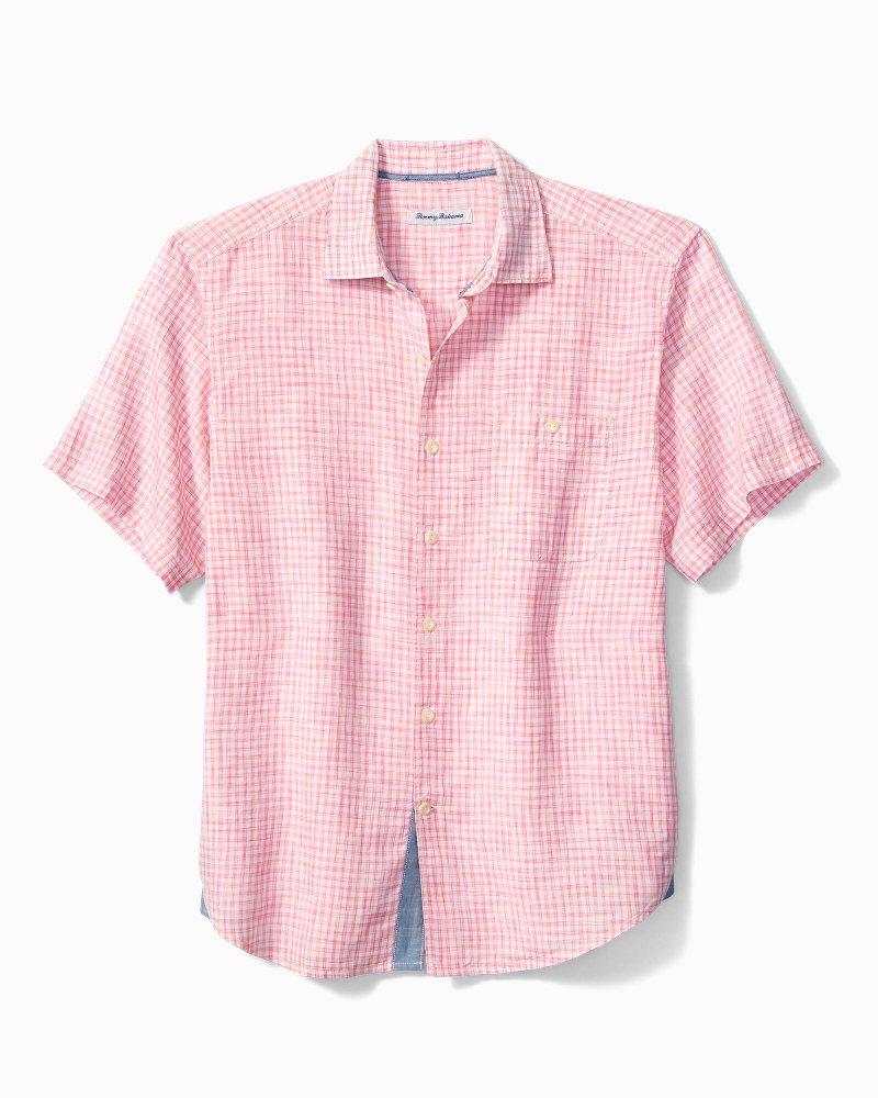 Sand Linen Beach Check Camp Shirt