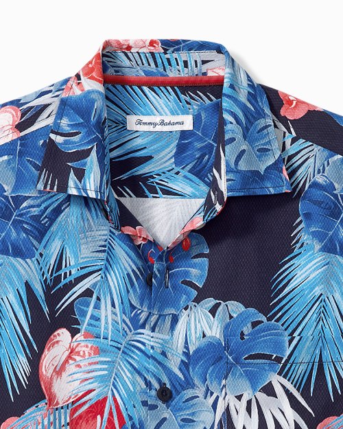 Pocomo Beach Fronds Silk Camp Shirt
