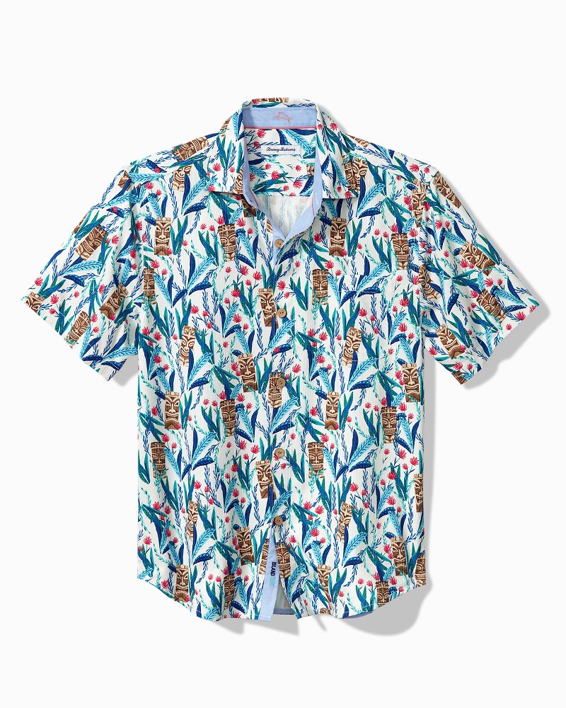 Tommy Bahama MLB Cleveland Indians Baseball Tropical Tiki T Tee Shirt Sz M  NWT