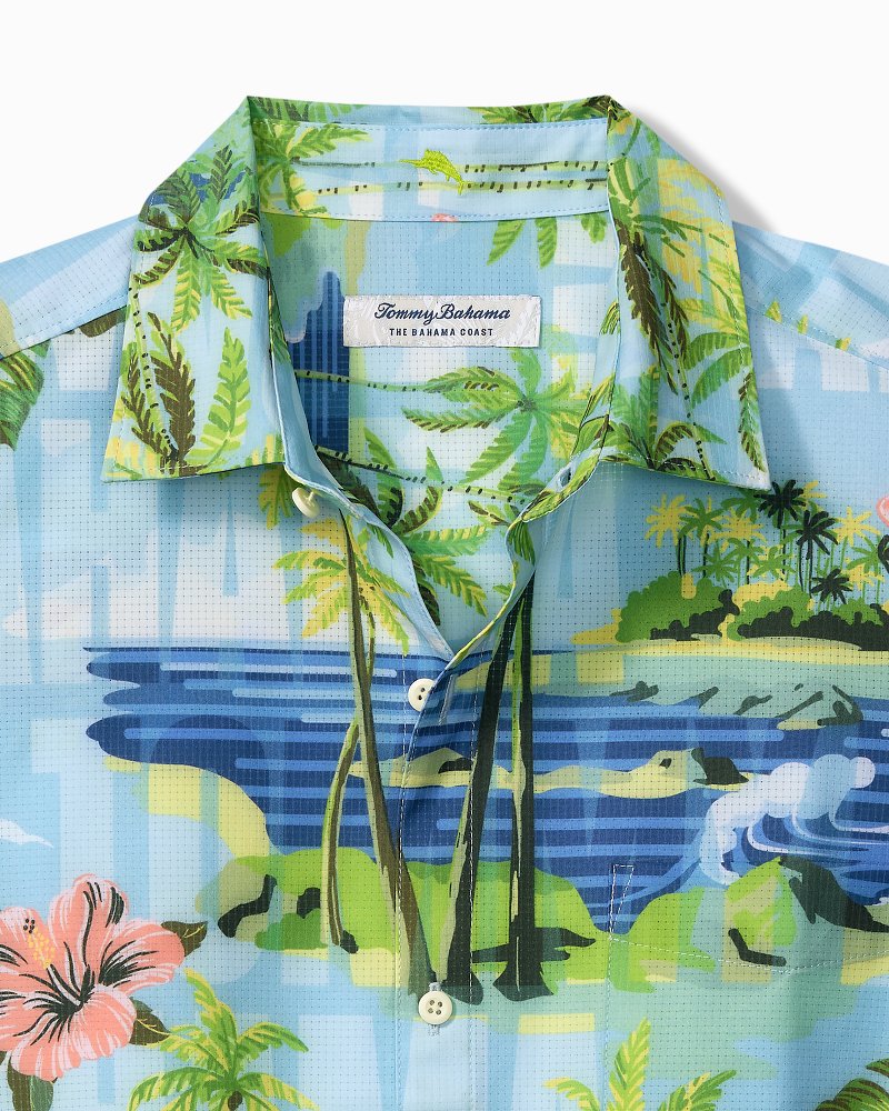 Bahama Coast Aqua Shores IslandZone® Camp Shirt in Infinity Blue – Tommy  Bahama