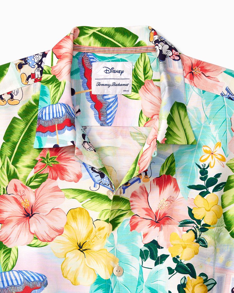 HAPPY BAY Women's Blouse Tops Hawaiian Tie Up Shirts S White, All hibiscus