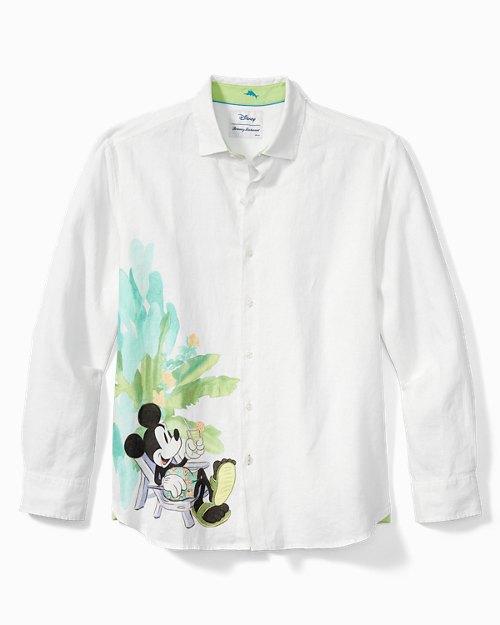 Disney Seaside Views Linen Long-Sleeve Shirt