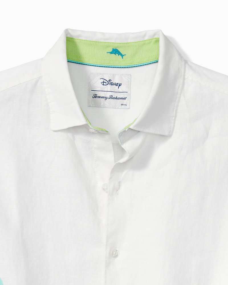 Tommy Bahama X Disney Surf The Wave Embroidered Button-up Shirt in White