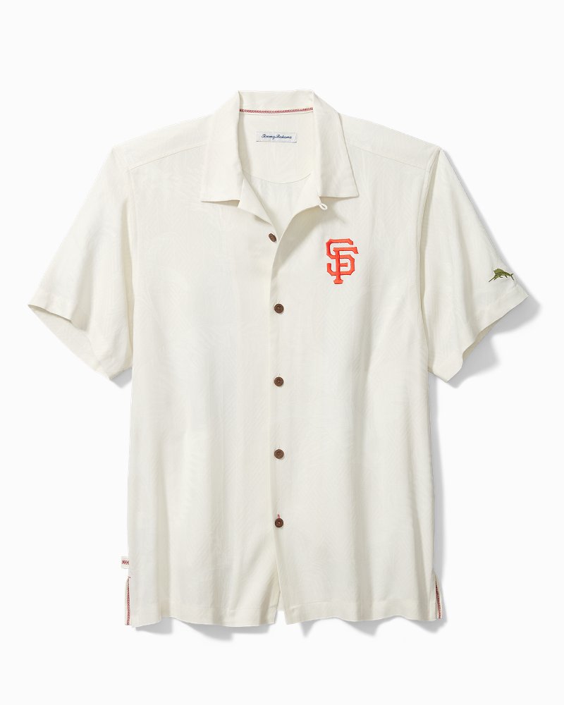 San Francisco 49ers Tommy Bahama Tide Breaker IslandZone Camp Button-Up  Shirt - White