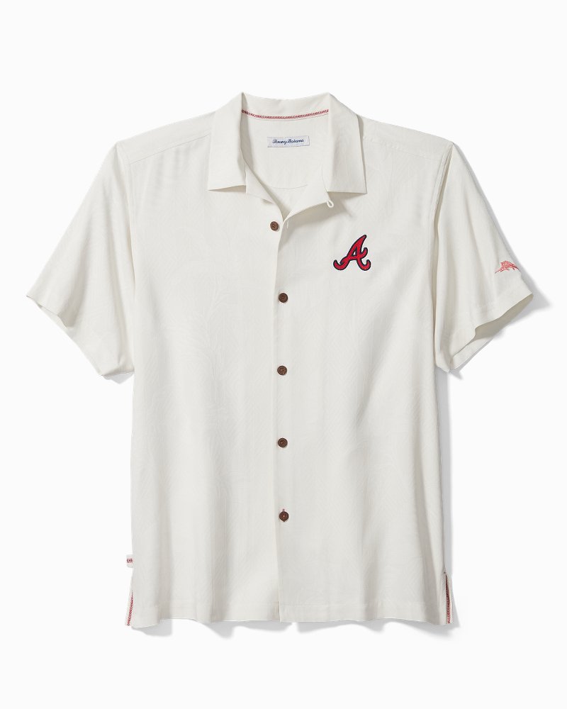 Los Angeles Dodgers Tommy Bahama Aloha America Button-Up Shirt - Cream