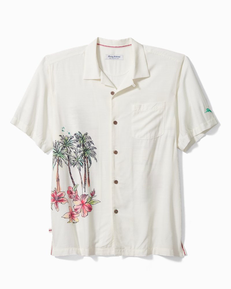 Lids Atlanta Braves Tommy Bahama Baseball Camp Button-Up Shirt - Cream