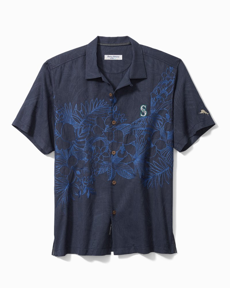 Seattle Mariners Shirt Tommy Bahama Baseball Hawaiian Silk MLB s/s Mens XL