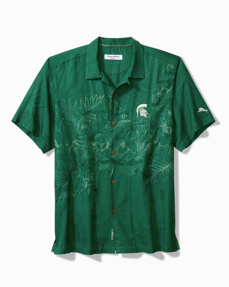 Tommy Bahama University of Michigan Tropical Horizons Camp Shirt