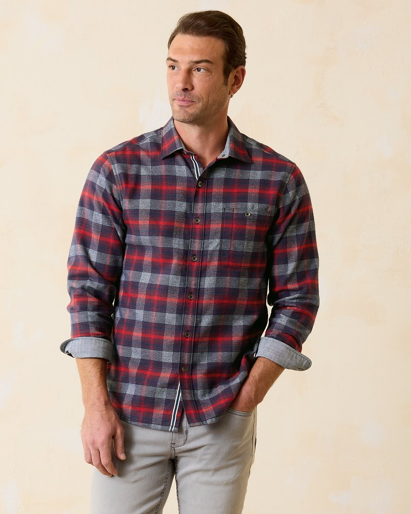 Canyon Beach Cozy Check Stretch Flannel