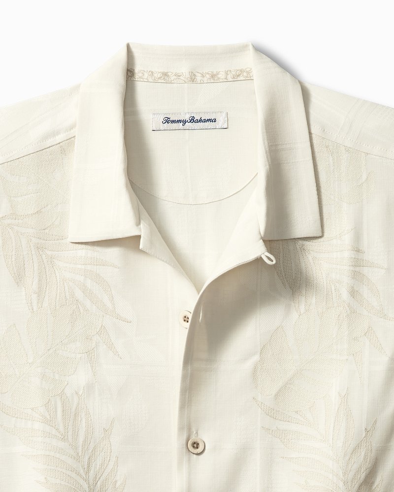 White silk ruffles shirt with jewel buttons – Redemption Official