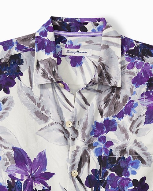 Painterly Botanic Silk Camp Shirt