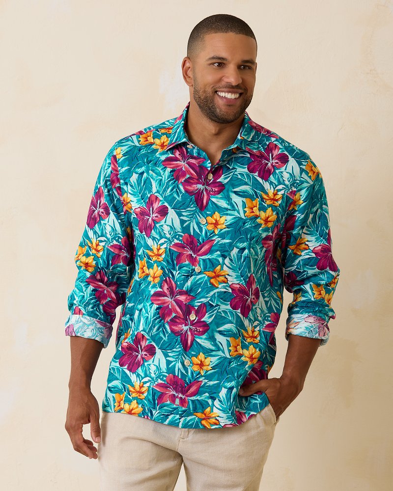 Tommy bahama long on sale sleeve silk shirts