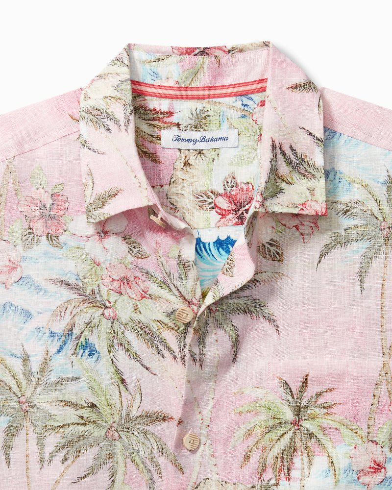 Tommy Bahama Bali Border Silk Camp Shirt (Color: Navy, Size M) at   Men's Clothing store