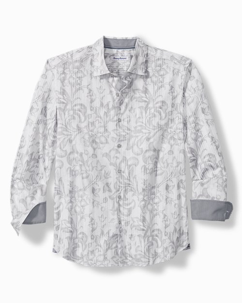 Lazlo Lux Slate Fronds Long-Sleeve Shirt