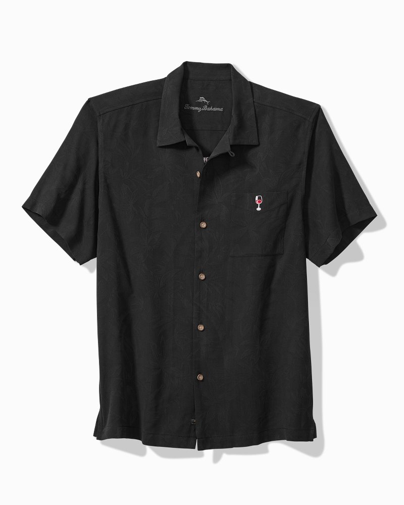 Men's Tommy Bahama Black Boston Red Sox Barrie Batik Button-Up Shirt Size: Small