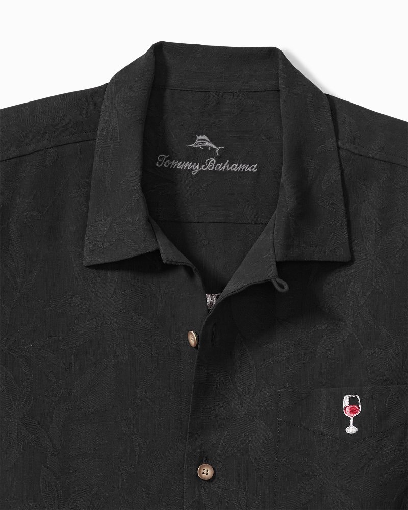 Partners in Wine Silk Camp Shirt - Black – Tommy Bahama