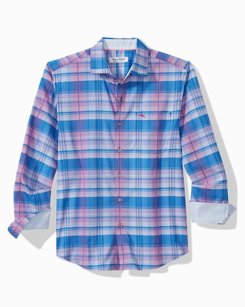 Sarasota Stretch Prismatic Plaid IslandZone® Long-Sleeve Shirt