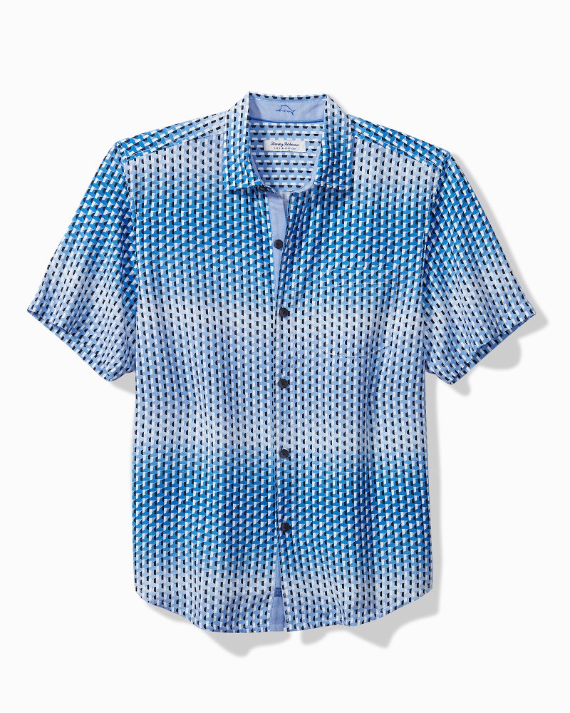 Thumbnail for Veracruz Cay Ombré Geometric Short-Sleeve Shirt