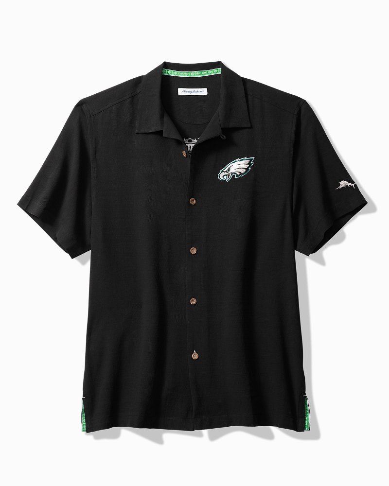 Men's Tommy Bahama Black Kansas City Chiefs Top of Your Game Camp Button-Up Shirt Size: Medium