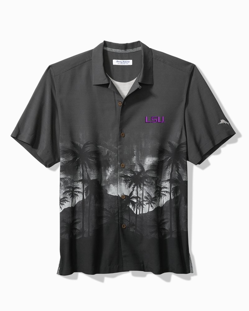 LSU Tigers Tommy Bahama College Beach-Cation Button-Up Shirt - White