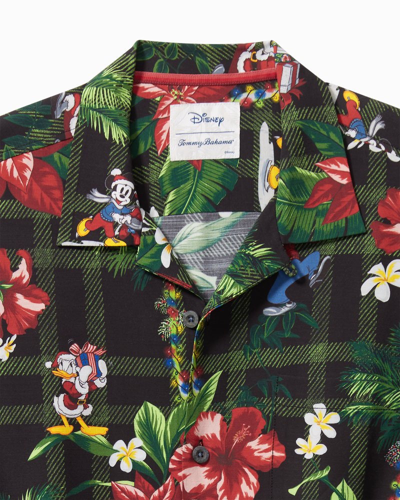 Disney Parks Tommy Bahama Blue Mickey & Friends Hawaiian Camp Shirt Size M