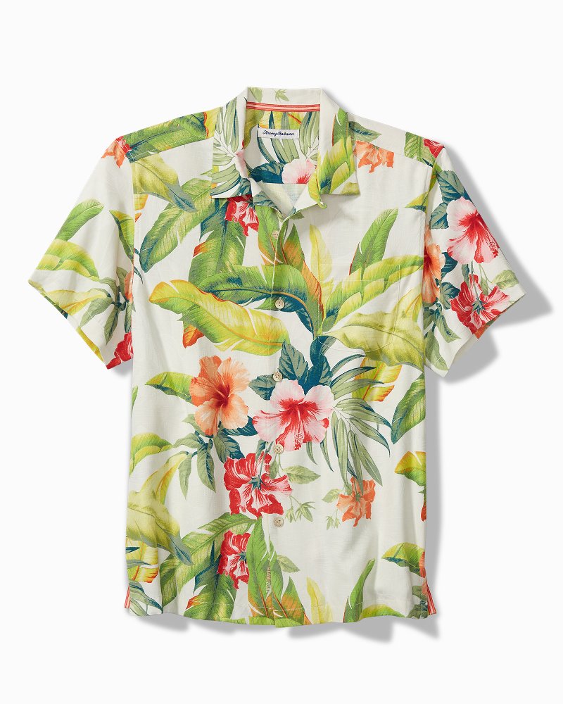 Men's Tommy Bahama Hibiscus Cay Camp Shirt, Mountain Bluebell, XL