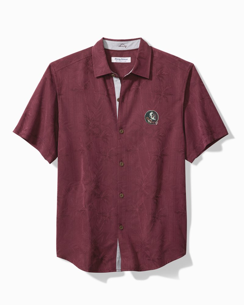 Men's Tommy Bahama White Syracuse Orange Coconut Point Palm Vista IslandZone Camp Button-Up Shirt Size: 3XL