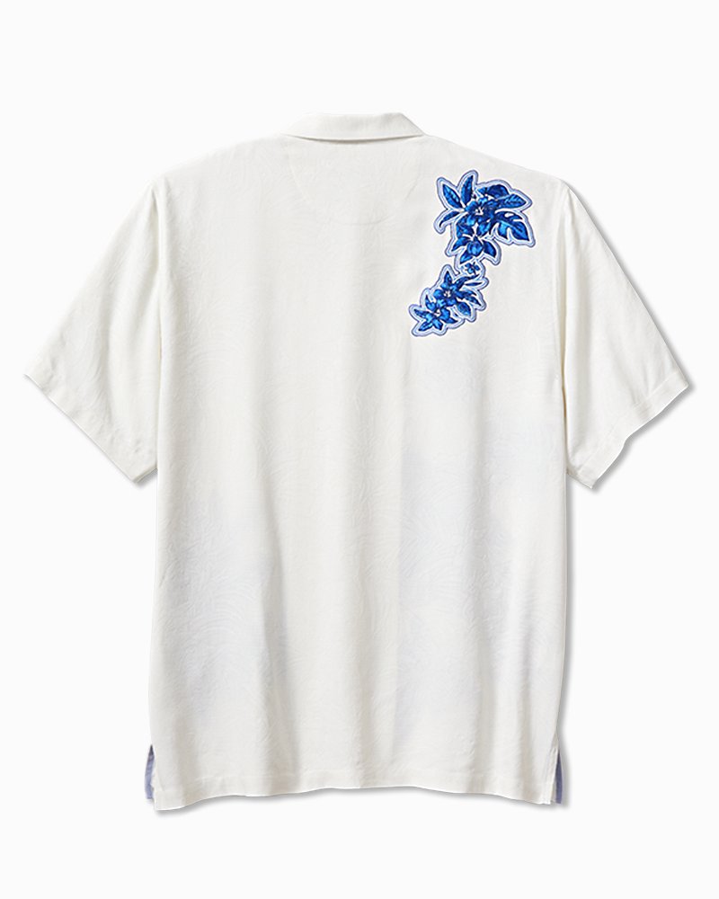 Hibiscus Vibrations Silk Camp Shirt