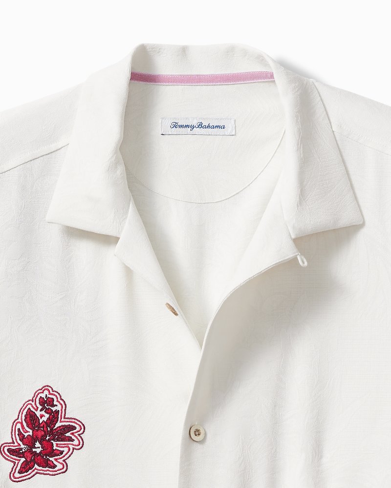 Hibiscus Vibrations Silk Camp Shirt