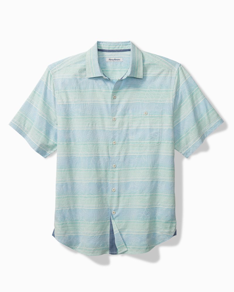 Seattle Kraken Mens Tommy Bahama Coconut Point Palm Shirt - Blue Note / XL