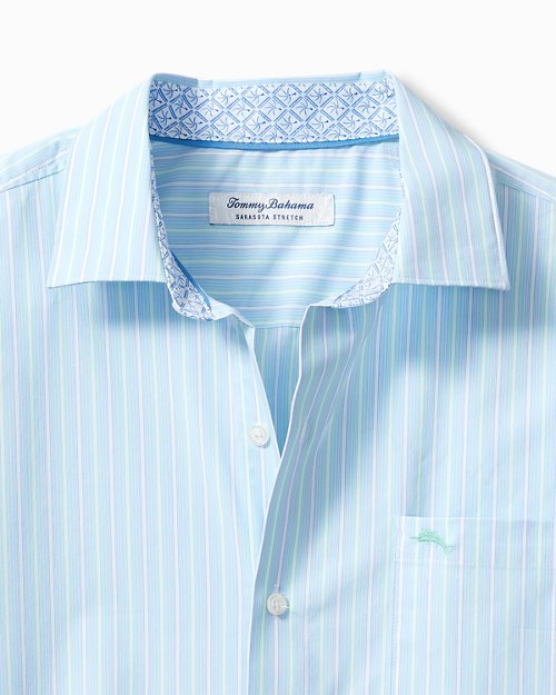 Sarasota Stretch Verde Stripe IslandZone® Shirt
