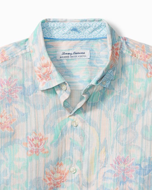 Barbados Breeze Why So Koi Stretch-Linen Shirt
