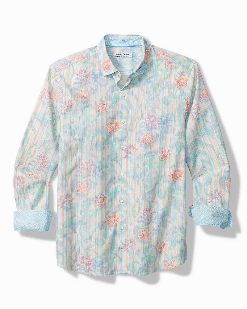 Barbados Breeze Why So Koi Stretch-Linen Shirt