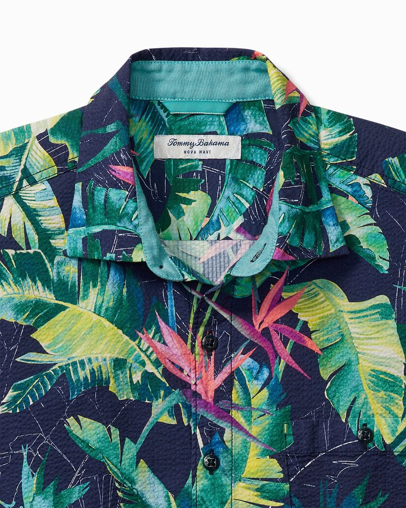 Tommy Bahama Tommy Bahama Hawaiian Shirt Mens XL Blue Floral 100% Silk