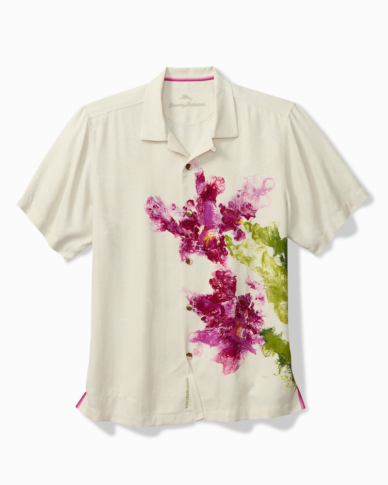 Costa Rican Blooms Silk Camp Shirt