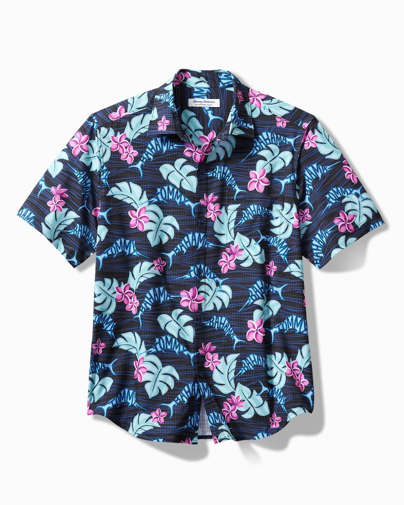 Tommy Bahama Beach Beast of Bourbon Men's Short Sleeve T-Shirt (Small,  Picasso Blue Heather)