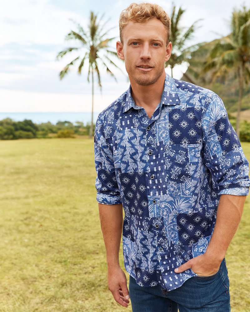 blue cheese dressing without buttermilk 06-097 Bandanna Print Hawaiian Shirt Blue by Momotaro Jeans