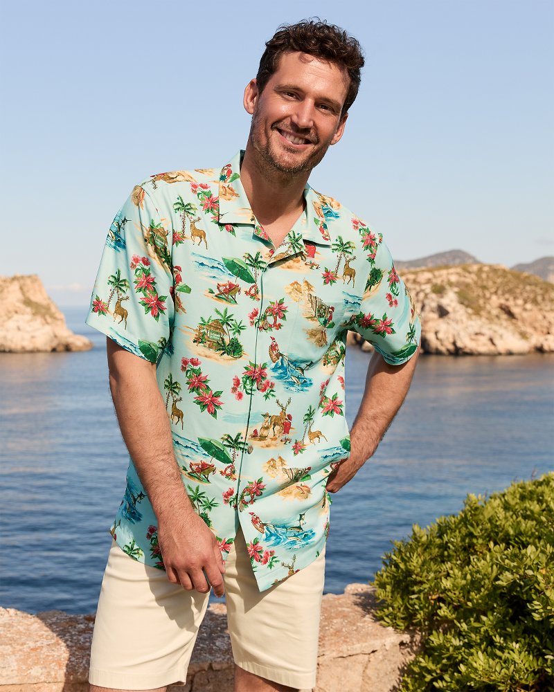 Tommy bahama santa shirt sales
