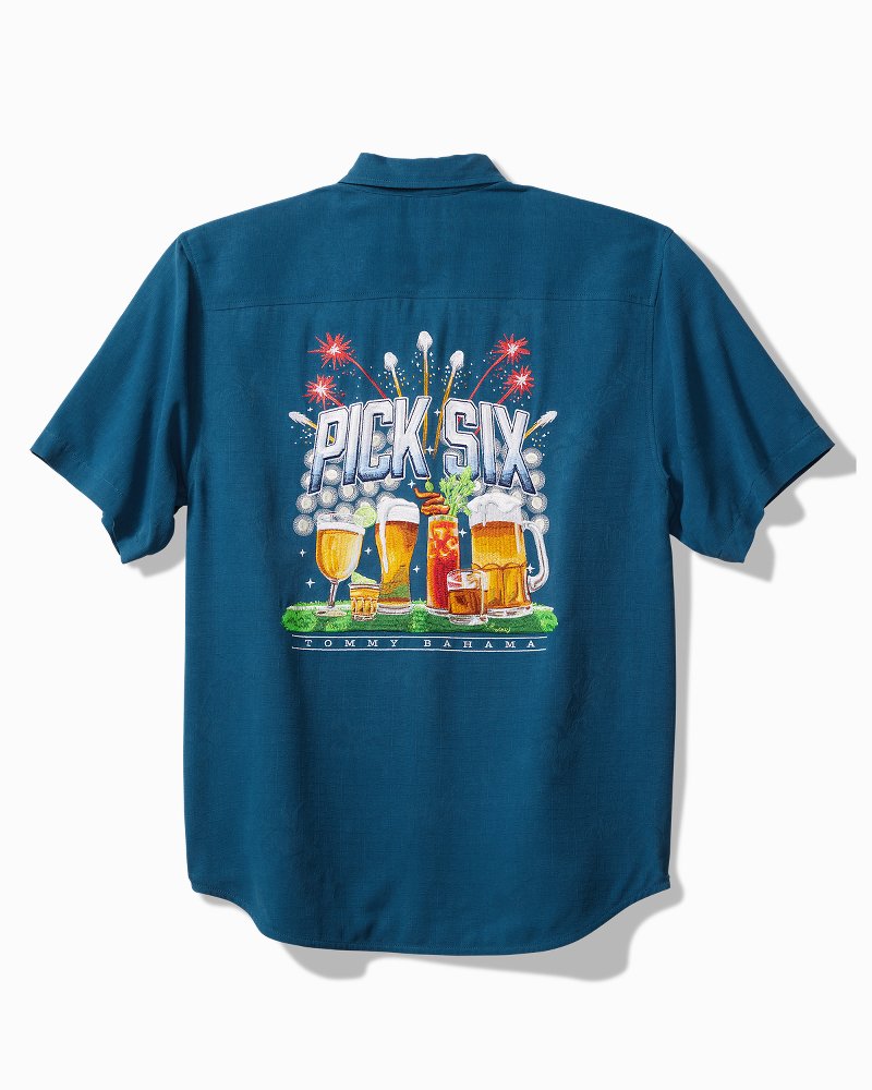 Pick Six Silk Camp Shirt