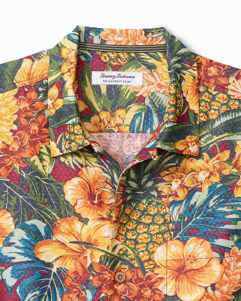 Tommy Bahama Mens Hawaiian Shirt Sz Small Maui Jim Coastal Navy outlet Tropical Parrot