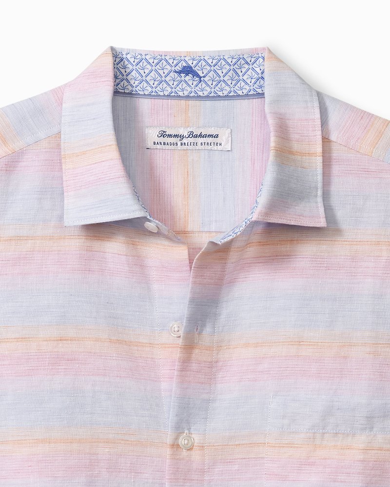 Barbados Breeze Sunrise Ombré Stretch-Linen Shirt