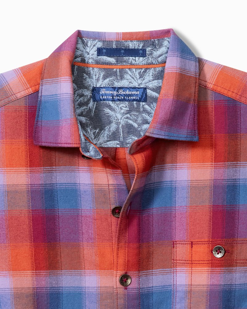 Canyon Beach Fireside Check Stretch Flannel Shirt