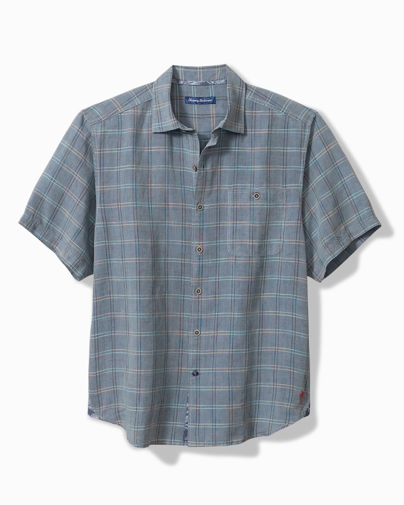 Sand Linen-Blend Sunray Check Shirt