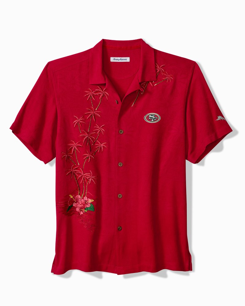 NFL Twist of Palms Silk Camp Shirt