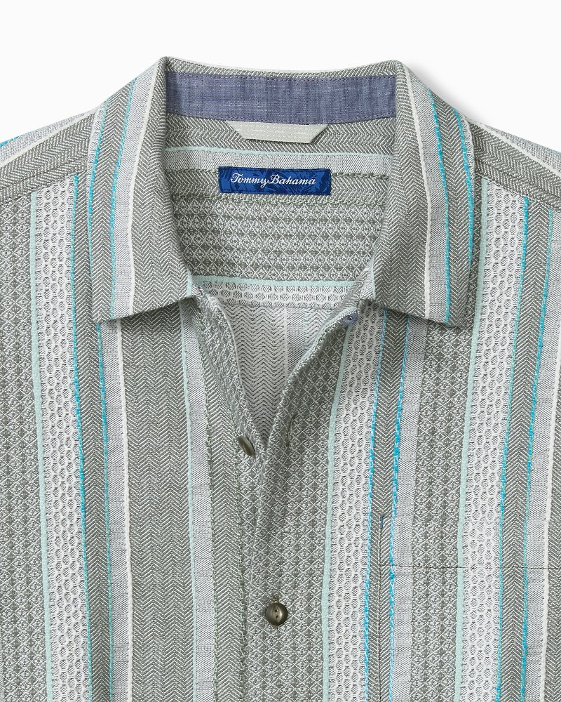 Milano Stripe Cotton Camp Shirt