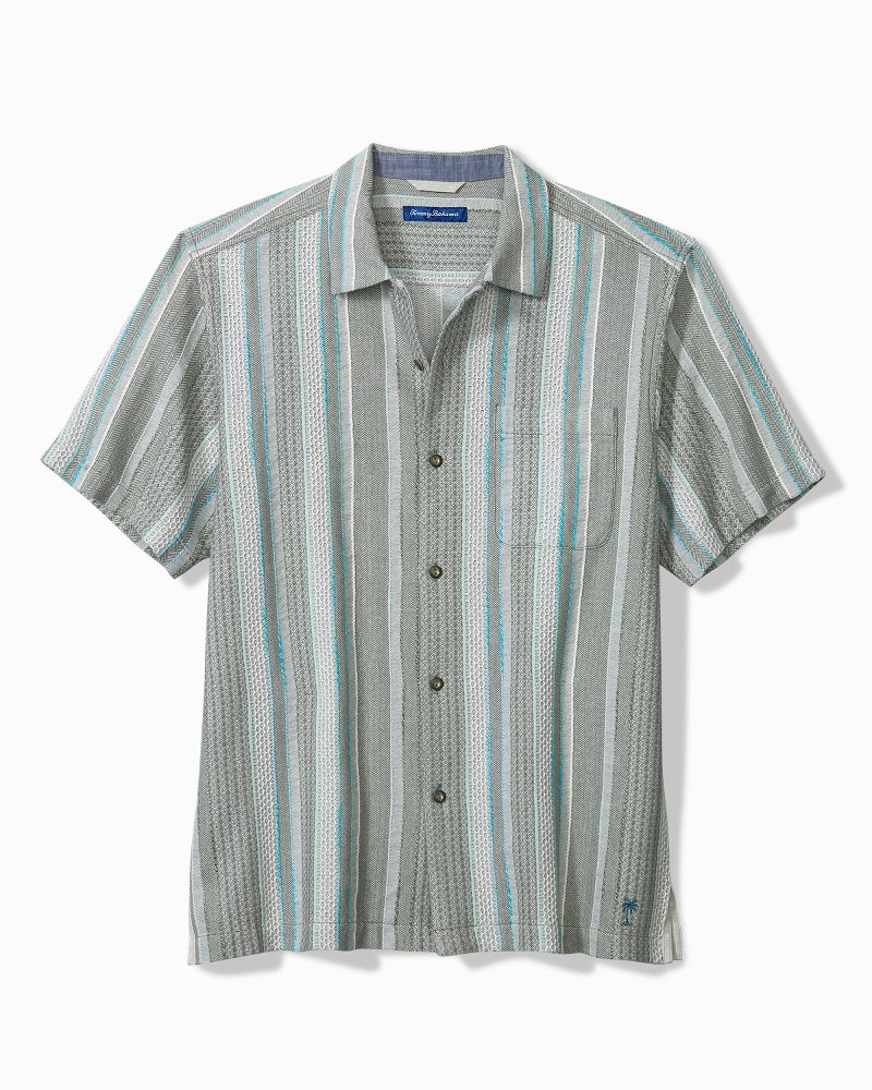 Milano Stripe Cotton Camp Shirt